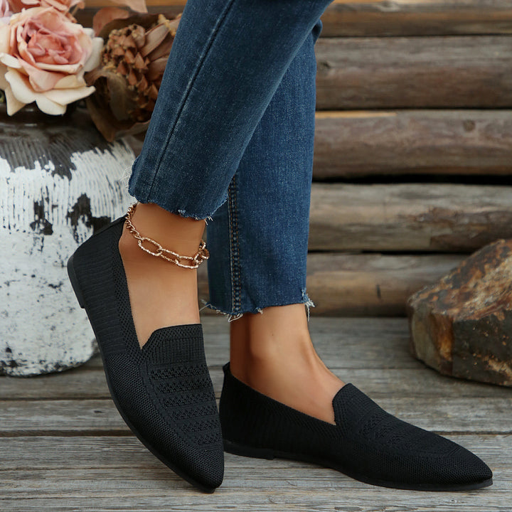 Dame Slip-ons med åndbart strikkemateriale Stilla