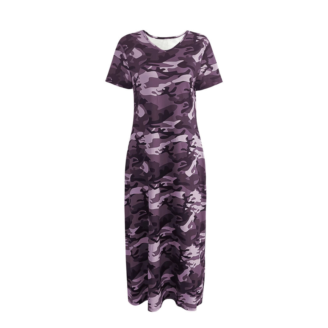 Dame afslappet camouflage-kjole Stilla