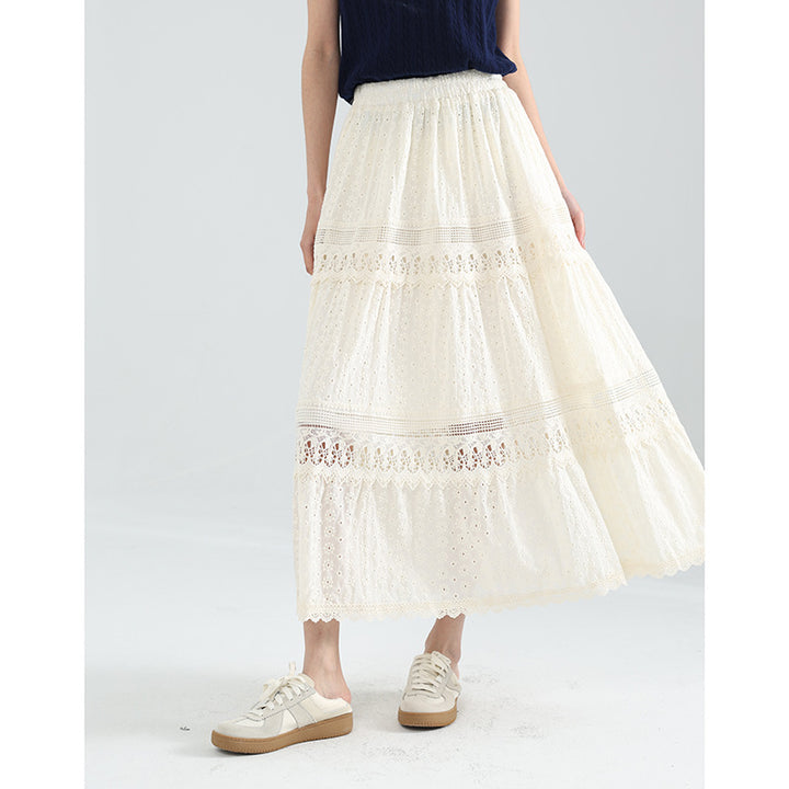 Femme Bohemian Spids Maxi Nederdel Stilla