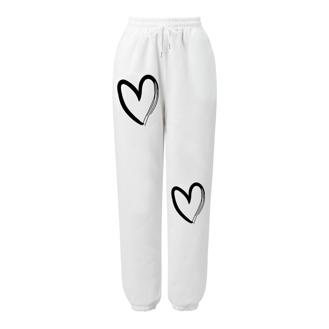 Kvindernes komfortable sweatpants med sødt print Stilla