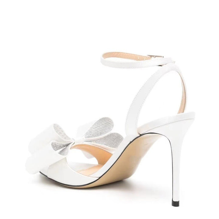 Femme Elegante Åben-Tå Hæl Sandaler med Dekorativ Bue Stilla