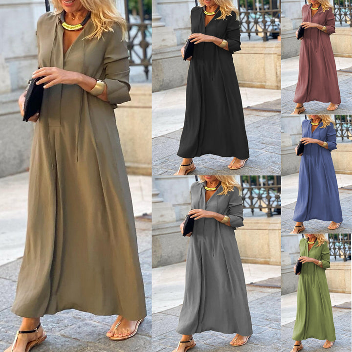 Dame elegant Midikjole med stilfuld slids og feminin silhuet Stilla