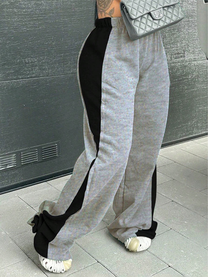 Dame Sporty Sweatpants med sidelæns kontraster og komfortable manchetter Stilla