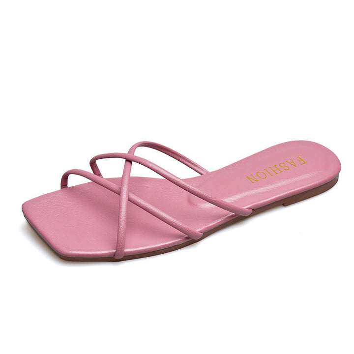 Dame Elegante Riemchensandaler med svungne remme og flad sål Stilla