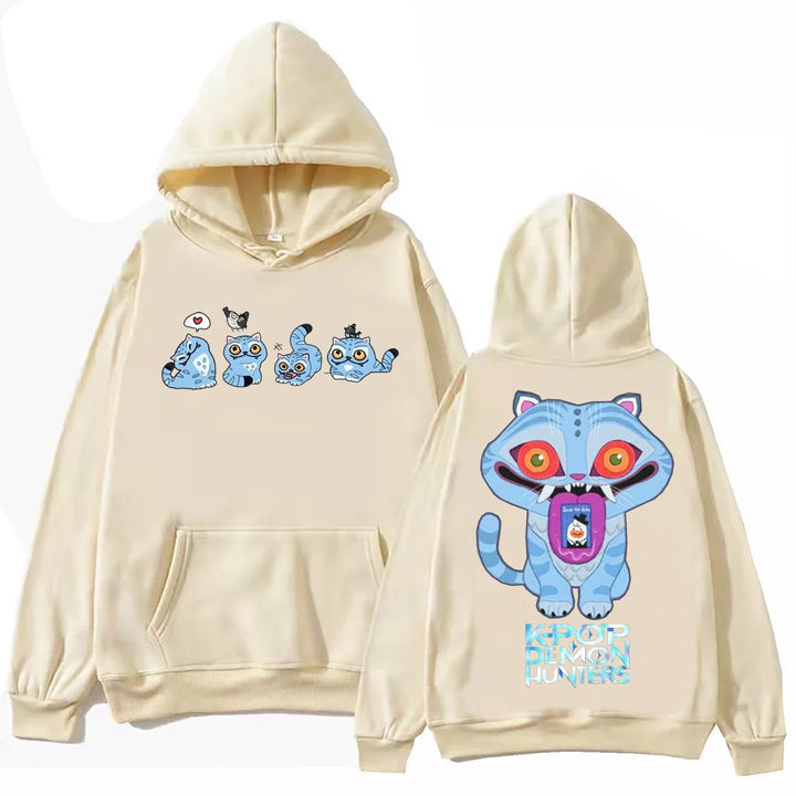 Kvinder hoodie med kunstnerisk dyremotiv og behagelig pasform Skovae