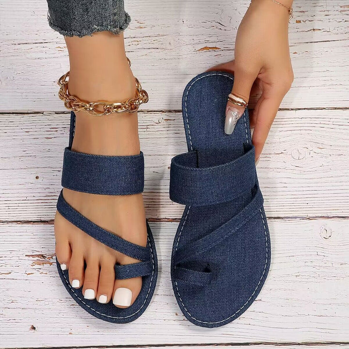 Dame Komfortable Crossband-Sandaler med polstret sål og skridsikker bund Stilla