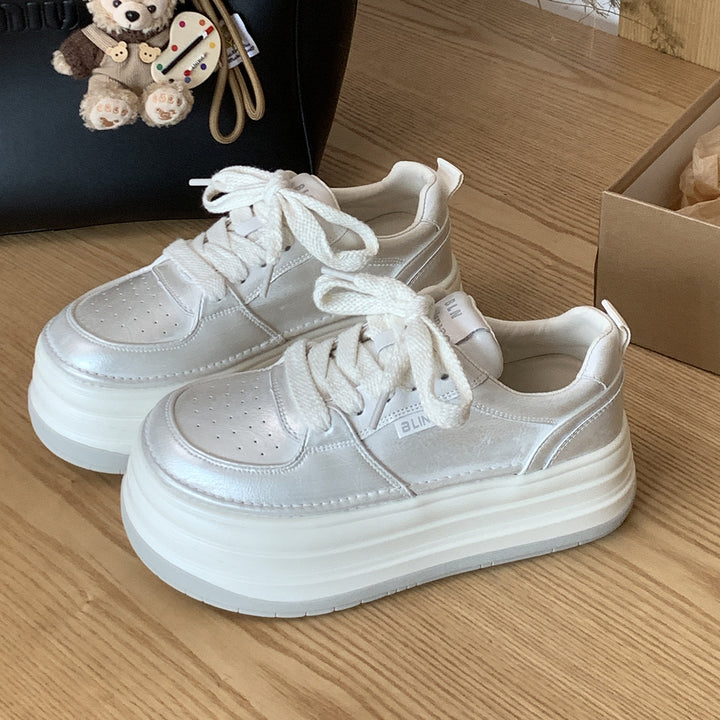 Damer Plattform Mode Sneakers Stilla