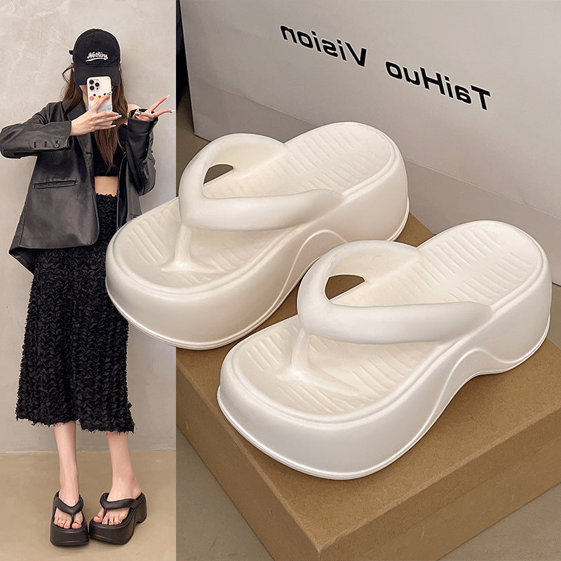 Dame platform flip-flops med ergonomisk fodbedesign Stilla
