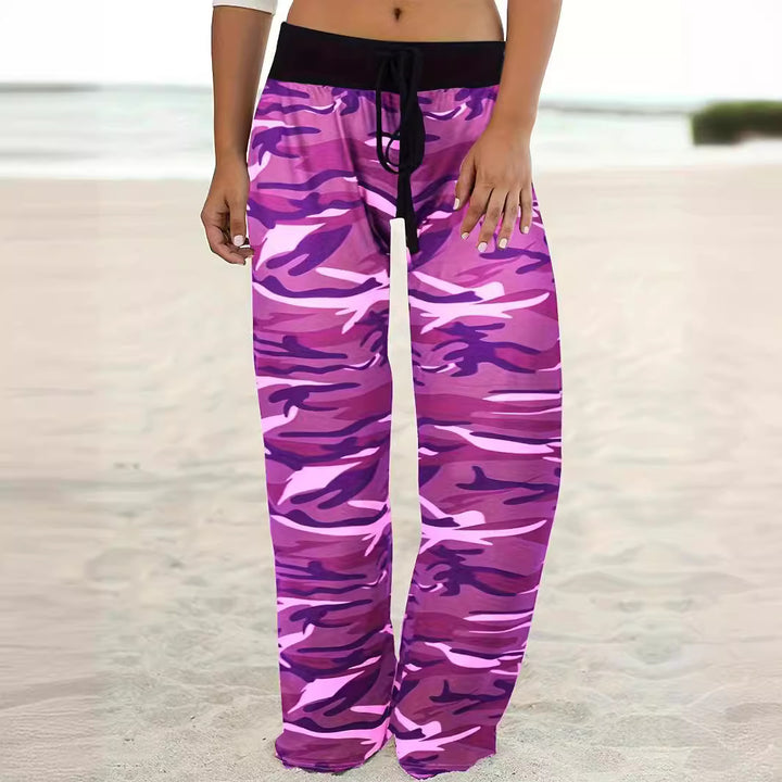 Dame fritidshose i moderne camouflage-look Stilla
