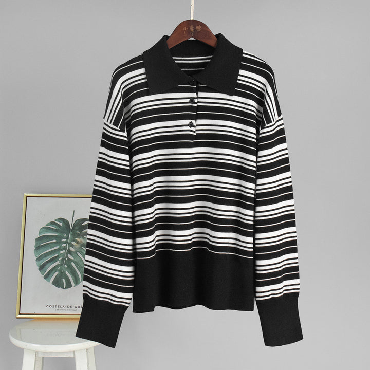 Kvinders striped cardigan med en afslappet pasform Stilla