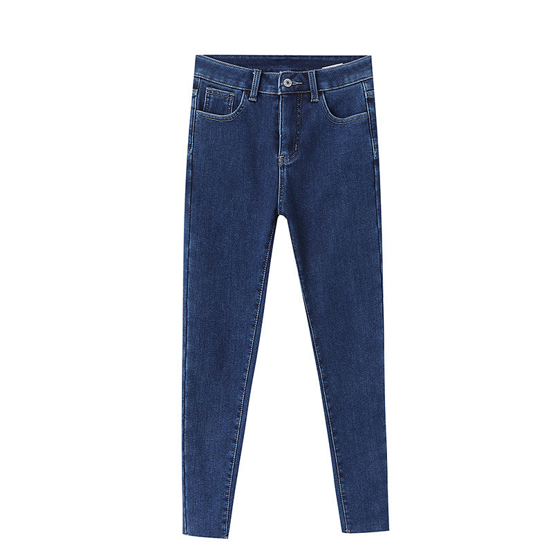 Dame tætsiddende jeans med høj talje Stilla