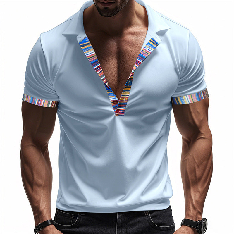 Herrer Sporty Polo-Shirt med farverige accenter Stilla