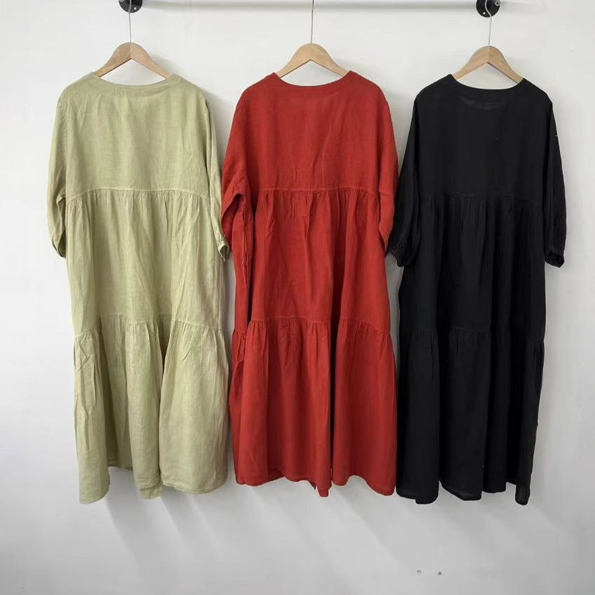 Femme Linned Bindebånd Maxi Kjole Stilla