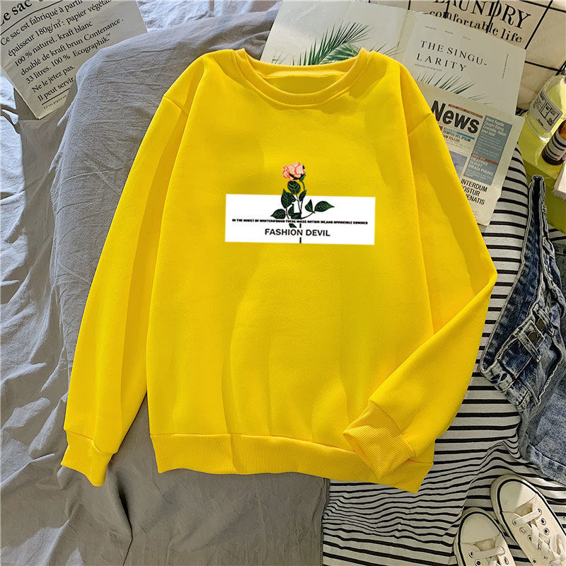 Kvinders sweatshirt med blomstermotiv Skovae