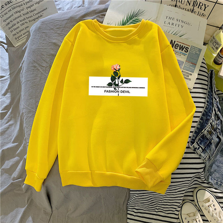 Kvinders sweatshirt med blomstermotiv Skovae