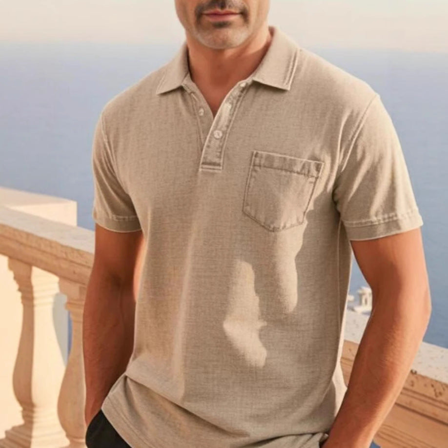 Herre Kortærmet Polo T-shirt Stilla