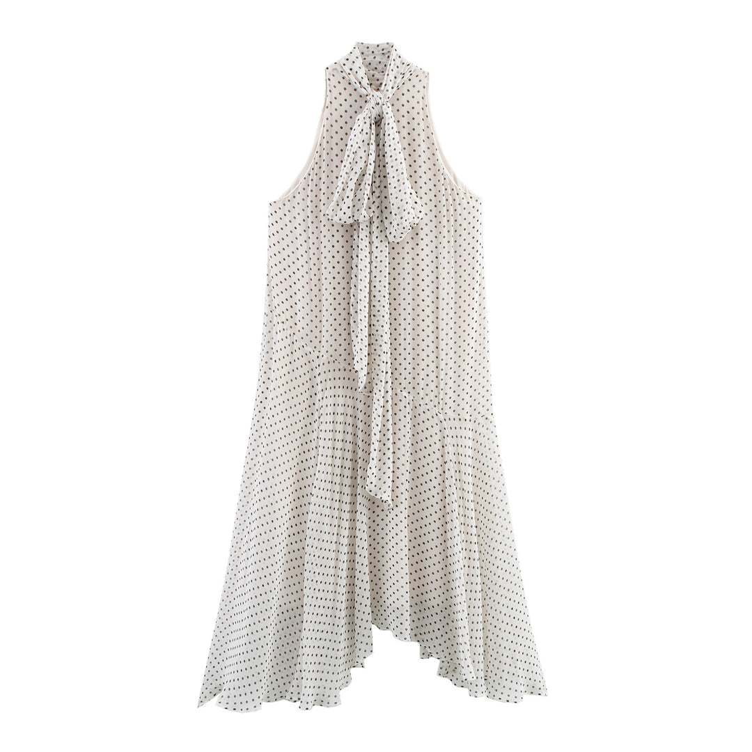 Femme Flydende High-Low Halter Maxikjole Stilla