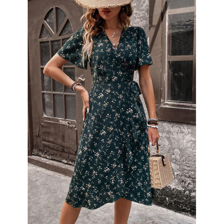 Dame Floral Wrap Maxikjole Stilla