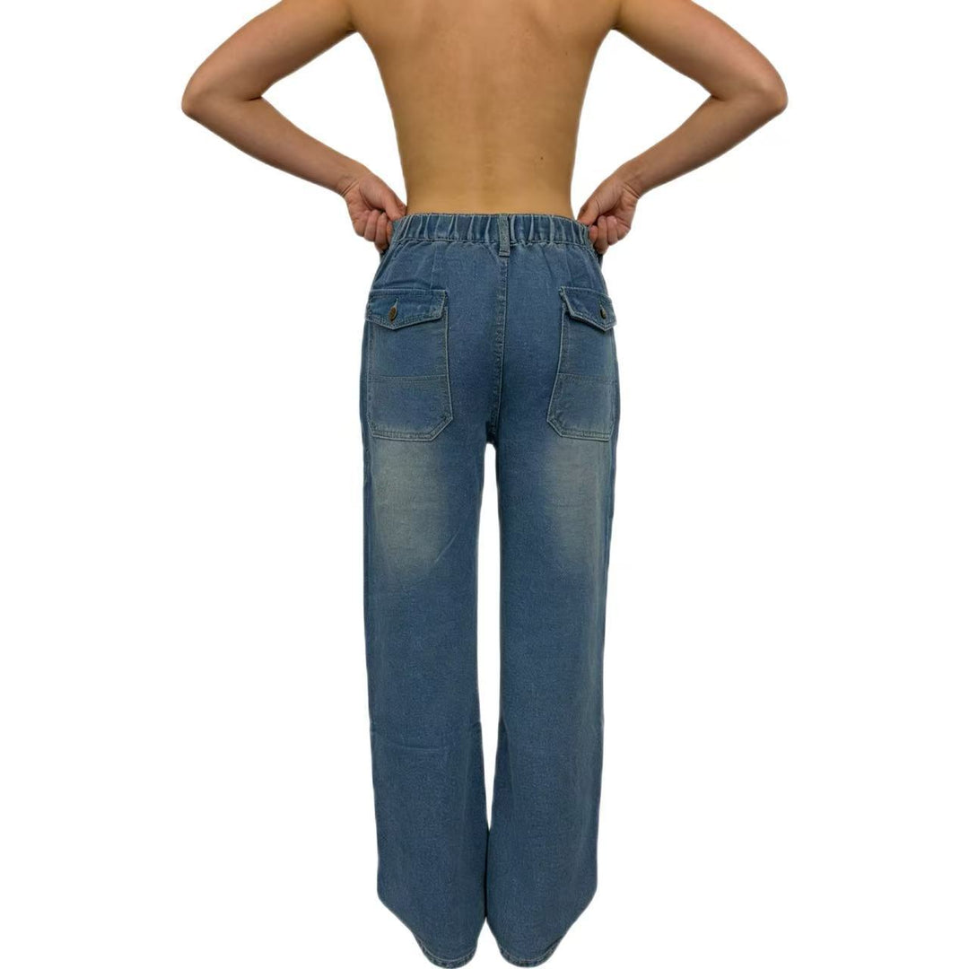 Dame High-Waist Jeans i Vintage-stil Skovae