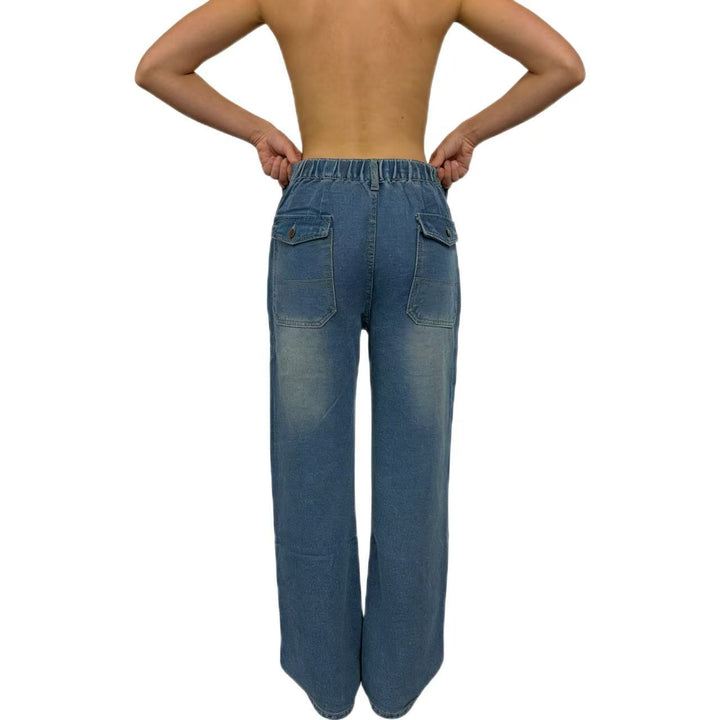 Dame High-Waist Jeans i Vintage-stil Skovae