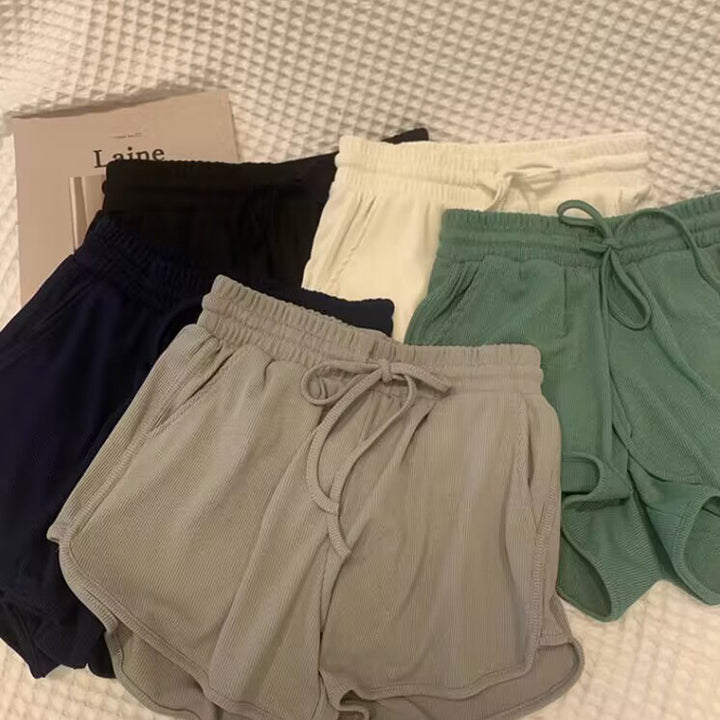 Femme Rib-Højtaljede-Sportshorts Stilla