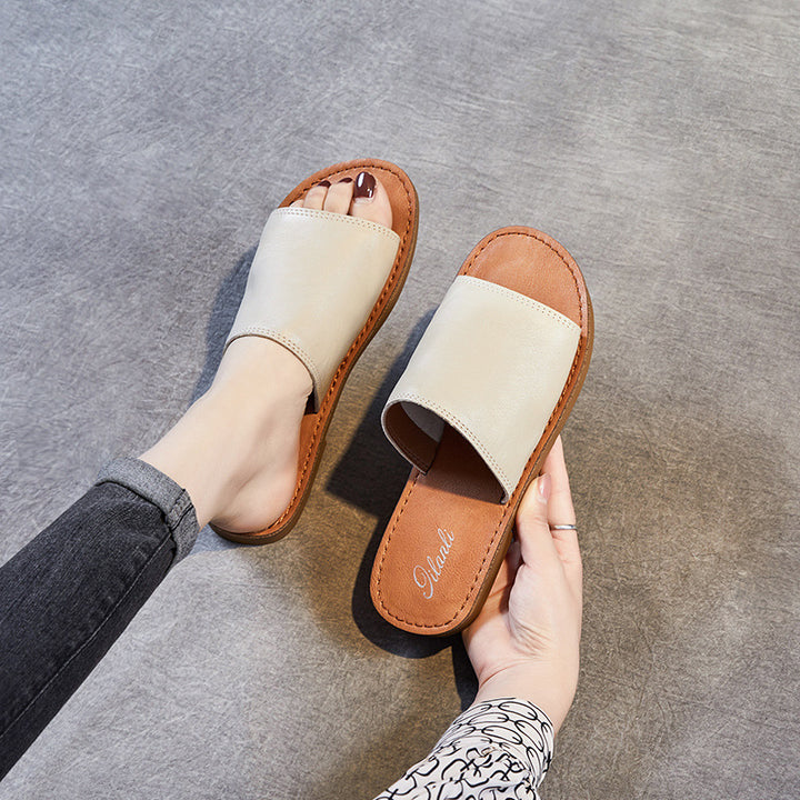Femme Open-Toe Slide-sandaler med komfort-fodbed-design Stilla