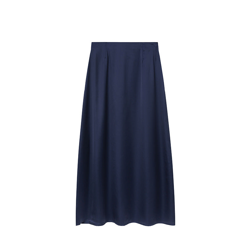 Dame Satin Maxi Nederdel Stilla