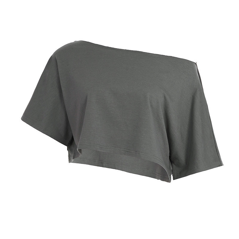 Dame cropped T-shirt med løs pasform Skovae