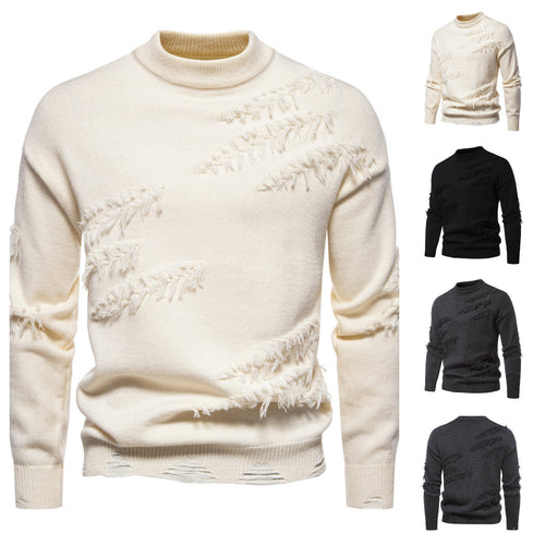 Herrer Vintage Høj Krave Pullover Stilla
