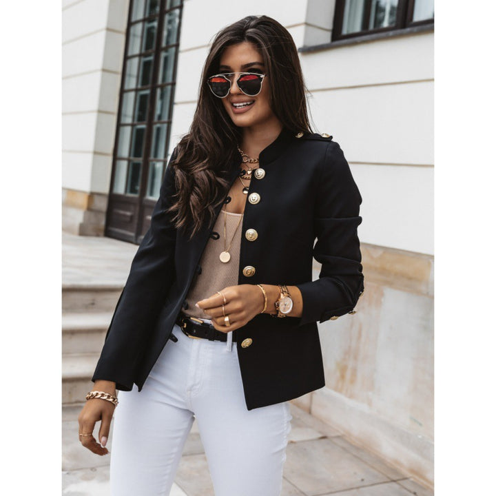 Dame mode Blazerjakke med skinnende knapper og elegant pasform Stilla
