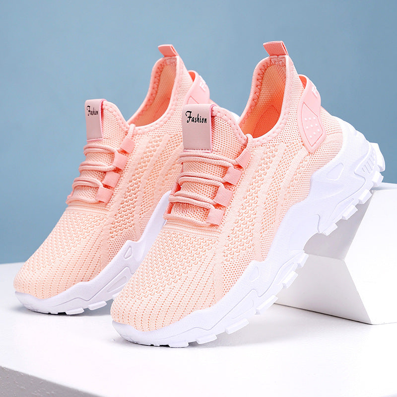 Dame Sporty fritidssneakers med åndbar netstruktur og dæmpende sål Stilla