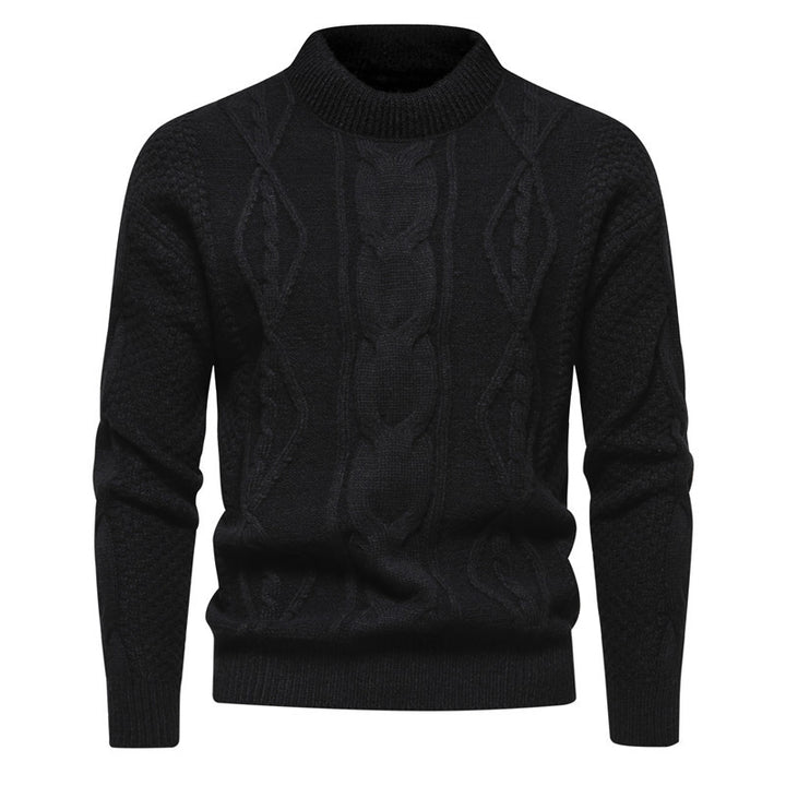 Herrer struktureret kabelstrik sweater Stilla