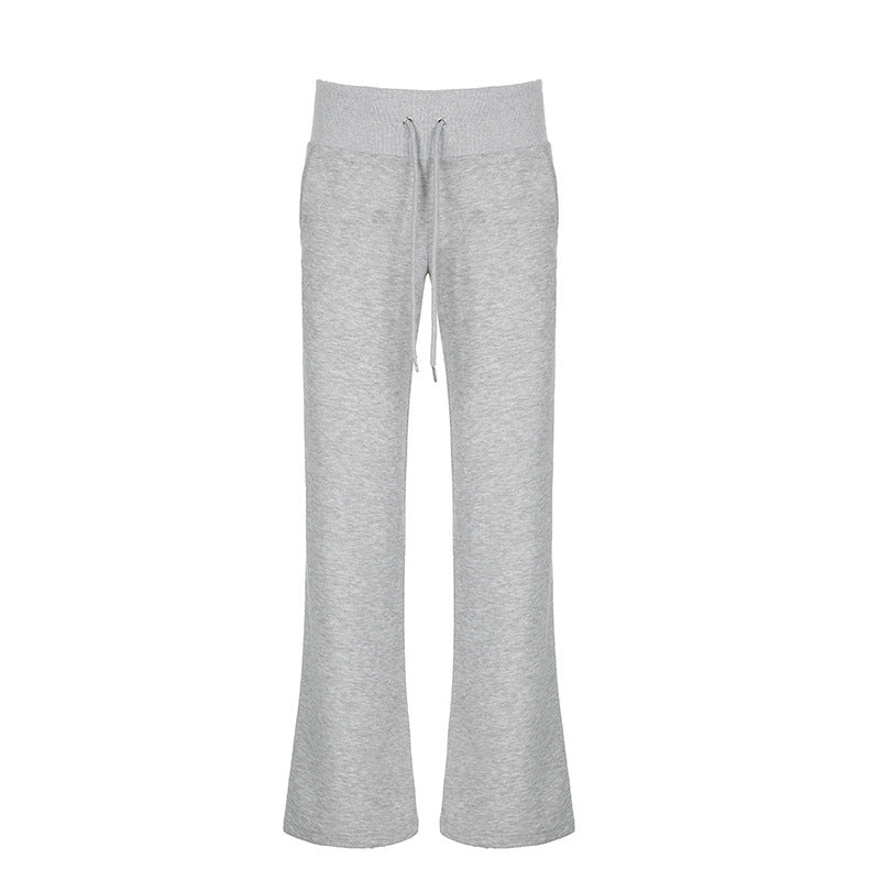 Dame Flared Sweatpants med elastisk talje og justerbar snor Skovae