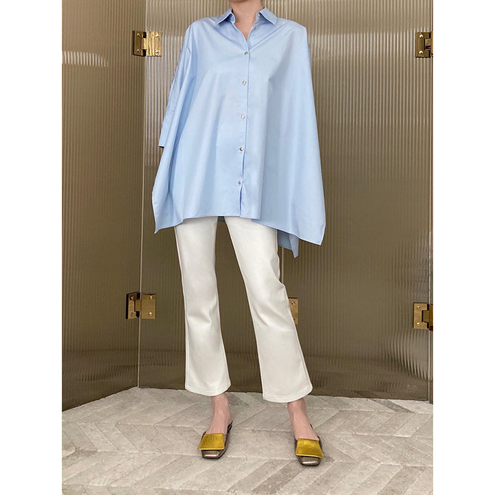Damer asymmetrisk overshirt med afslappet pasform Stilla