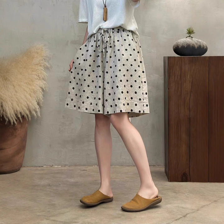 Dame Polka Dot Højtalje Komfortnederdel Stilla