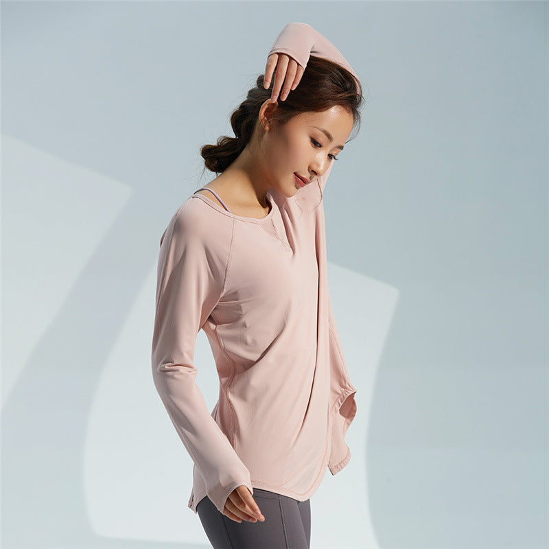 Damer sporty Langeærmet T-shirt med innovativ skæring og fugtregulerende materiale Stilla