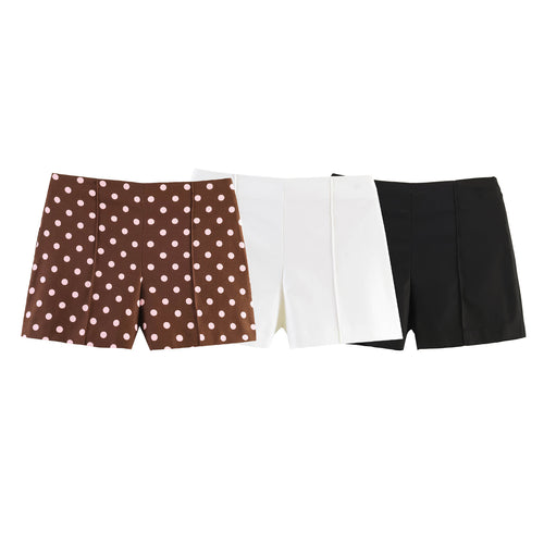 Dame elegante shorts med moderne plisserede detaljer Skovae
