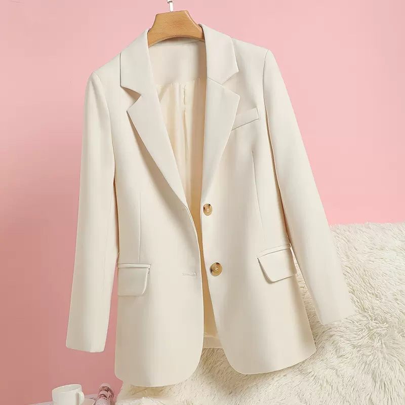 Damer elegant blazer med tidløst snit og gyldne knapdetaljer Stilla