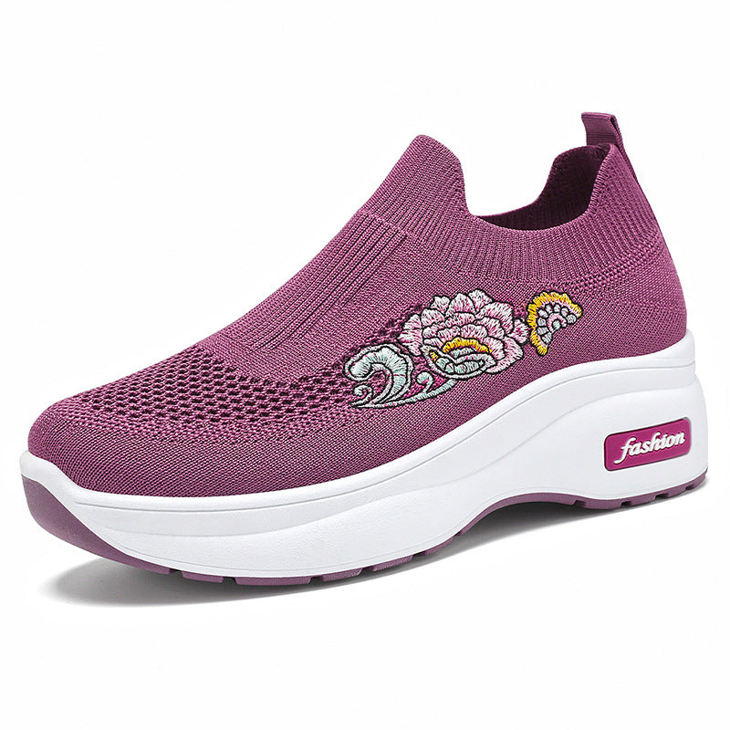 Femme Broderet Komfort Performance Sneakers Stilla