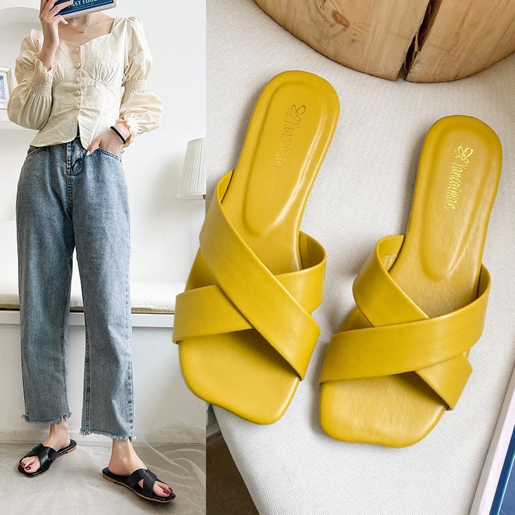 Dame Elegante Sandaler med krydsede remdesign og blødt polstret fodseng Stilla