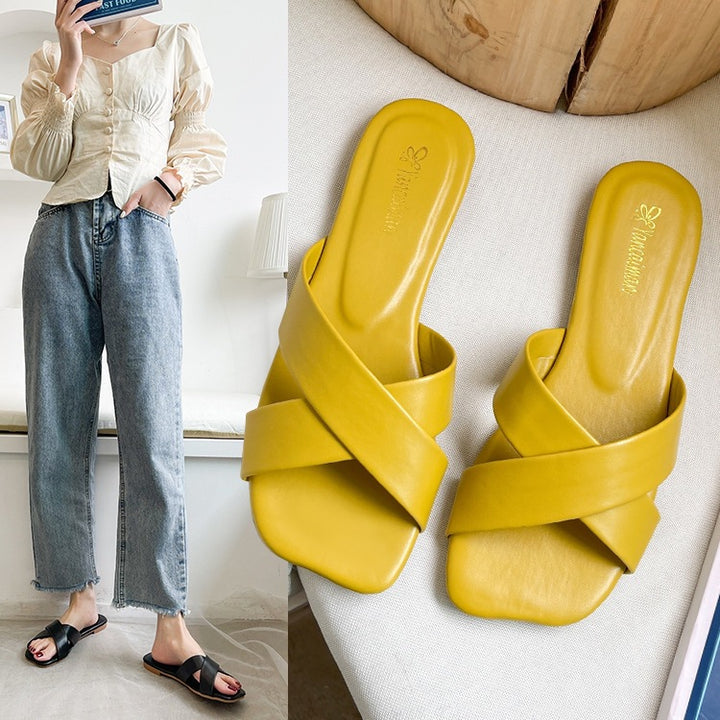 Dame Elegante Sandaler med krydsede remdesign og blødt polstret fodseng Stilla