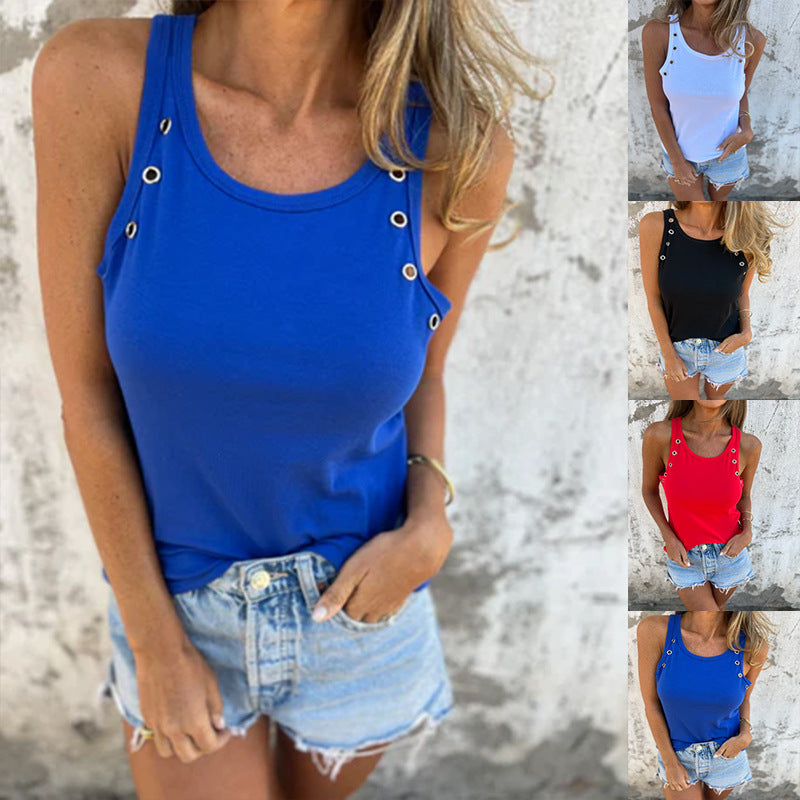 Dame stilfuld Tanktop med øsdetail Stilla