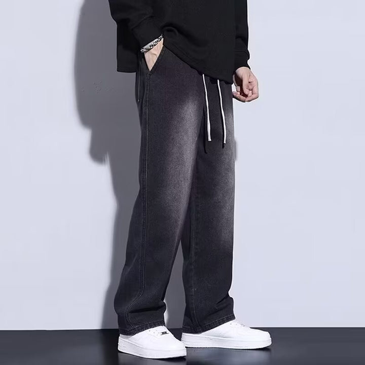 Herre afslappede Relaxed Fit jeans med moderne snit og elastisk bånd Stilla
