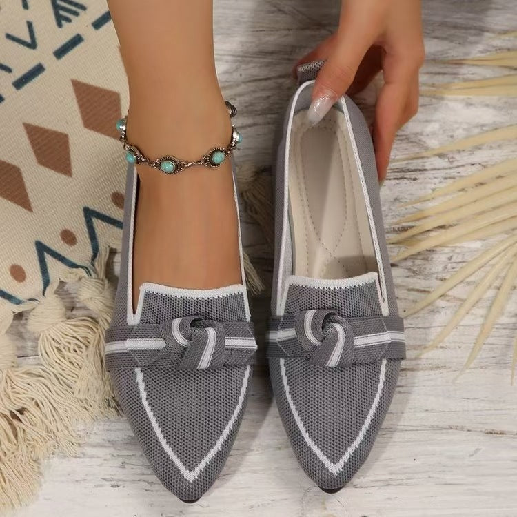 Dame Slip-On Mokasiner med elegant knude-detalje Stilla