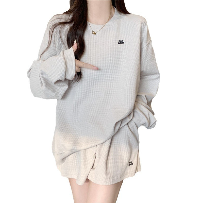 Femme Cozy Waffle Knit Overdimensioneret Sweatshirt Stilla
