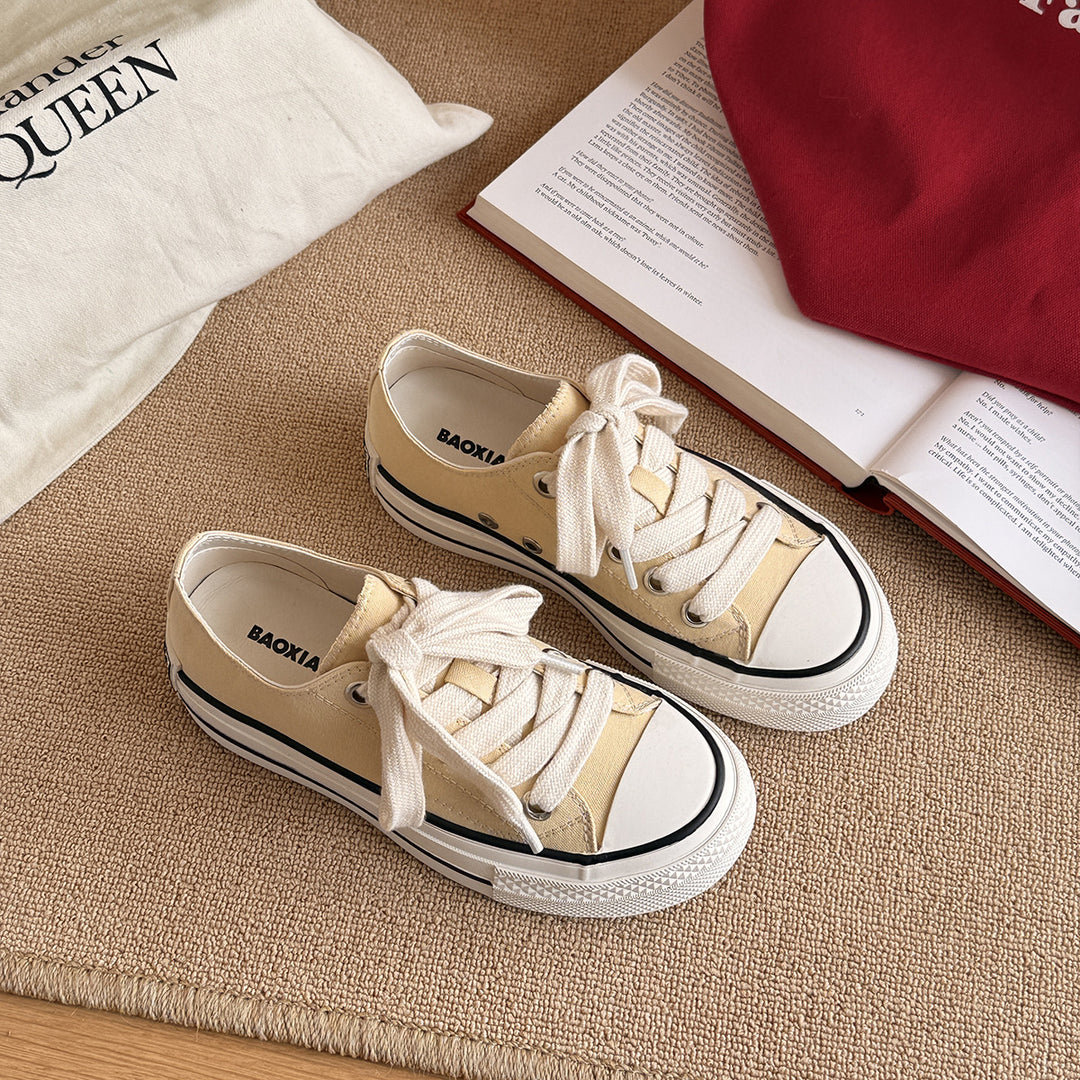 Femme Casual Snørre-Canvas-Sneakers Stilla 1749724668