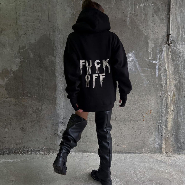 Kvindernes Urban Hoodie med iøjnefaldende statement design Stilla