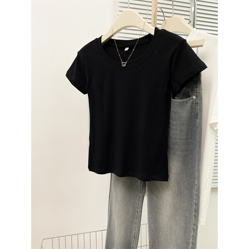 Femme Classic Crew Neck Basis T-Shirt Stilla