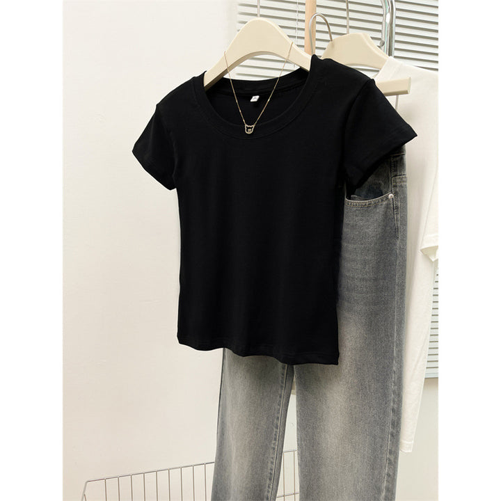 Femme Classic Crew Neck Basis T-Shirt Stilla