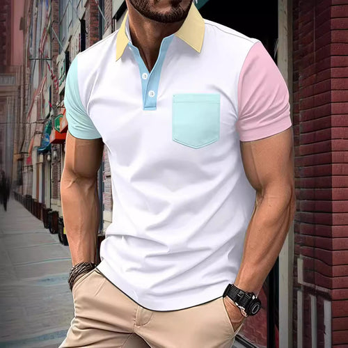 Herren polo shirt med moderne farvedetaljer Stilla